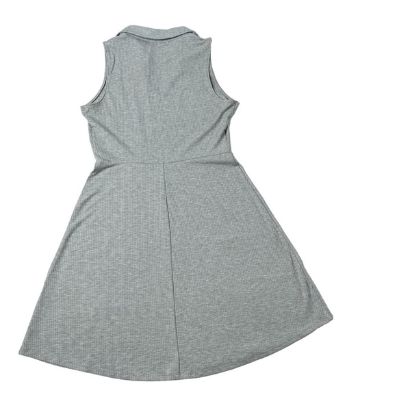NWT NORDSTROM BP Polo Tank Sleeveless Mini Tennis Dress Ribbed Grey Size S - Picture 9 of 14